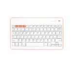 Silver HT Teclado inalambrico color Blanco y Melocotón
