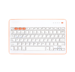 Silver HT Teclado inalambrico color Blanco y Melocotón
