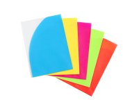 Pochette coins A4 - HAPPY FLUO VIQUEL - polypropylène - Coloris assortis