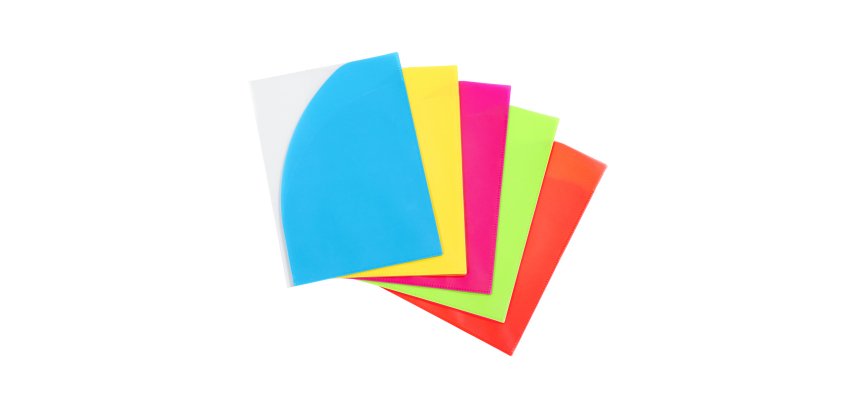 Pochette coins A4 - HAPPY FLUO VIQUEL - polypropylène - Coloris assortis