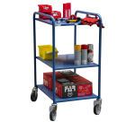 Petite servante 3 plateaux tôle 250 kg 635 x 470 mm roue TPE