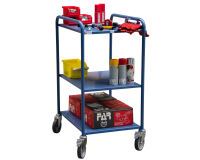 Petite servante 3 plateaux tôle 250 kg 635 x 470 mm roue TPE