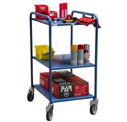 Petite servante 3 plateaux tôle 250 kg 635 x 470 mm roue TPE