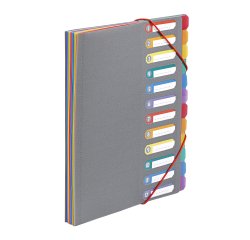 Trieur extensible à soufflet 12 compartiments – A4 – Viquel Rainbow Touch