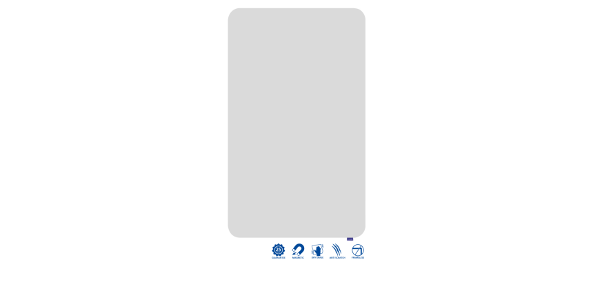Tableau blanc émaillé ESSENCE 200x120cm - Legamaster