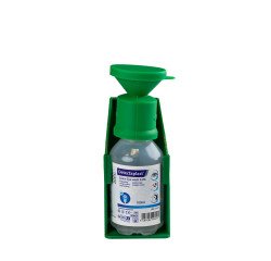 Flacon de 100 ml de solution oculaire stérile avec support mural