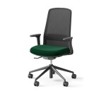 ROCKIT office chair fabric and mesh - High back with lumbar support - 1D armrests - Black structure