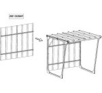 Bardage de fond pour abri B813C en tôle galva