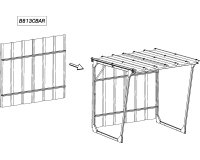 Bardage de fond pour abri B813C en tôle galva