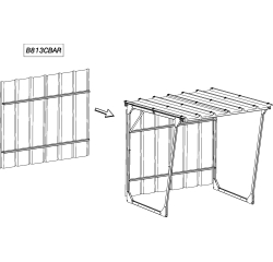 Bardage de fond pour abri B813C en tôle galva