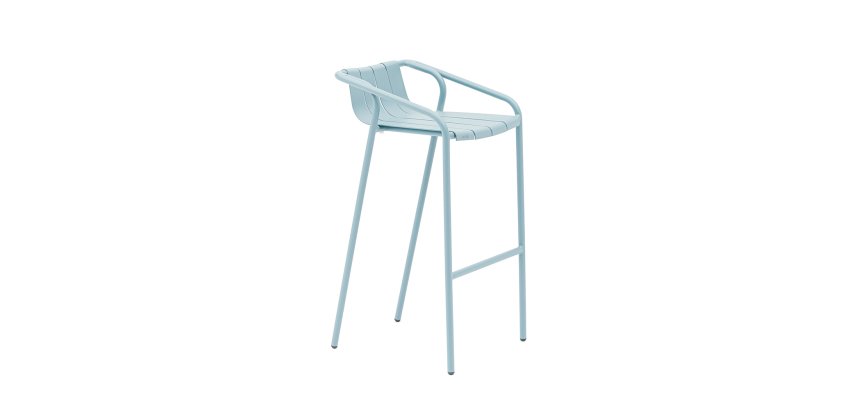 Tabouret haut OUDON extérieur/intérieur en aluminium