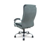 Bureaustoel Opti533 kantelmechanisme, grijze stof, verchroomde structuur, vaste armleuningen, zonder hoofdsteun, nylon wielen 50 mm