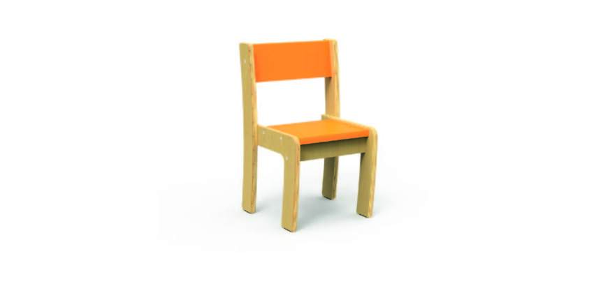 Chaise Fabiano Kids empilable en mélamine - Taille T0 - Ecole maternelle