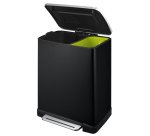 Afvalbak met pedaal voor gescheiden afvalinzameling E-Cube 28 + 18L