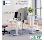 Bureau assis-debout électrique - compact 120 x 70cm - Blanc - Leitz Ergo