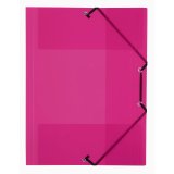 Chemise à Elastique 3 Rabats A4 Polypropylene Propyglass Framboise - VIQUEL - 32 x 23 x 1,5 cm