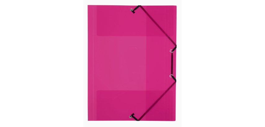 Chemise à Elastique 3 Rabats A4 Polypropylene Propyglass Framboise - VIQUEL - 32 x 23 x 1,5 cm