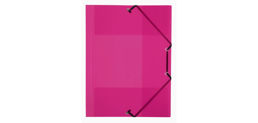 Chemise à Elastique 3 Rabats A4 Polypropylene Propyglass Framboise - VIQUEL - 32 x 23 x 1,5 cm