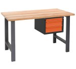 Établi d'Atelier 1,5M Fischer Darex –Plateau bois - Bloc 3 tiroirs