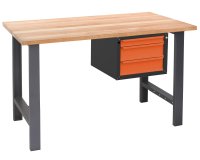Établi d'Atelier 1,5M Fischer Darex –Plateau bois - Bloc 3 tiroirs