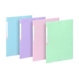 Chemise à élastiques 3 rabats A4 - RAINBOW PASTEL VIQUEL - Coloris assortis