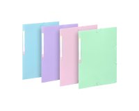 Chemise à élastiques 3 rabats A4 - RAINBOW PASTEL VIQUEL - Coloris assortis