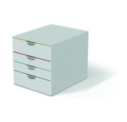 Module de classement Durable Varicolor® 4 tiroirs liseré de couleur
