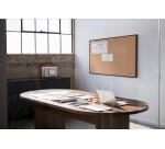 Tablero de corcho reciclado New Gen Bi-Office enmarcado en aluminio negro