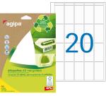 Etiquette adresse multi-usage recyclée 48,5 x  25 mm Agipa - Pochette de 280