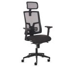 Silla de dirección ergonómica Fellowes Eleganza Plus con cabecera y reposabrazos