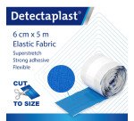 Pansement adhésif bleu à découper détectable 5 m x 6 cm en tissu élastique bleu