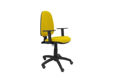 Silla de oficina Ayna brazos regulables ruedas parquet tapizado