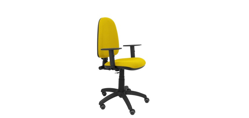 Silla de oficina Ayna brazos regulables ruedas parquet tapizado