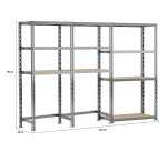 Rayonnage MODULO - Module 3 étagères - 10 plateaux