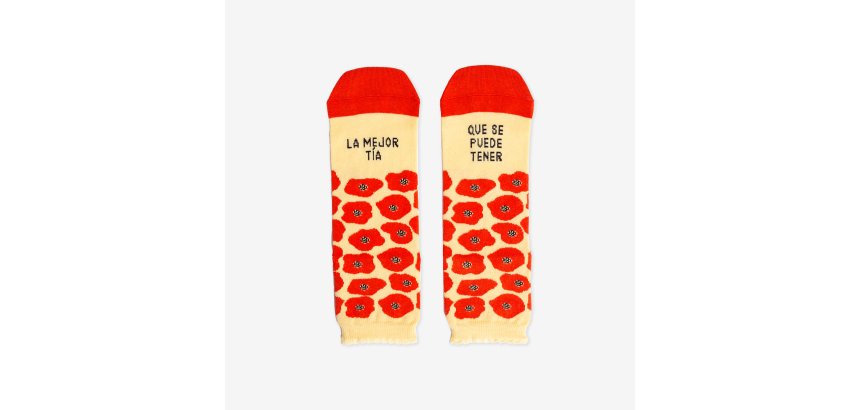 Calcetines "La mejor tía que se puede tener" flores Fam talla 36-41