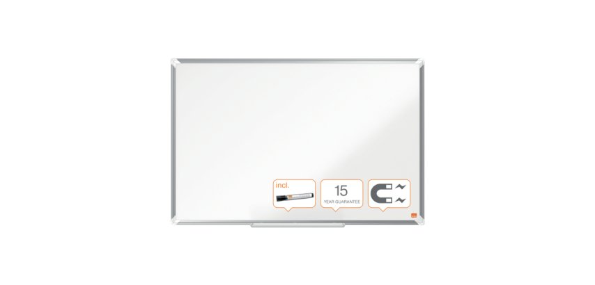 Pizarra NOBO Premium Plus acero lacado 900x600mm, blanco
