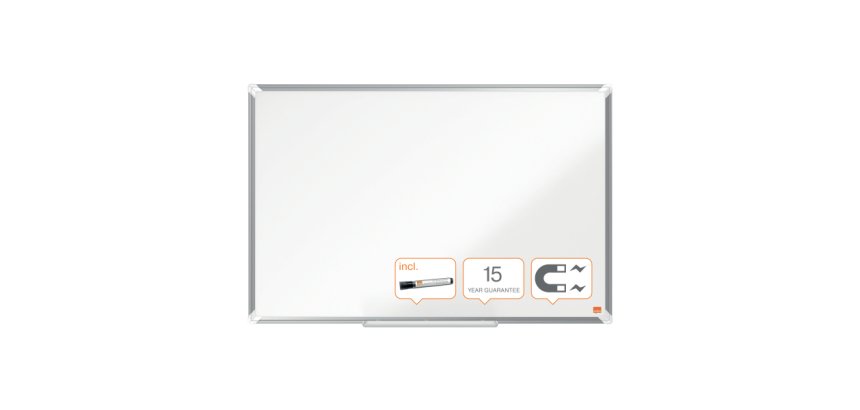 Pizarra NOBO Premium Plus acero lacado 900x600mm, blanco
