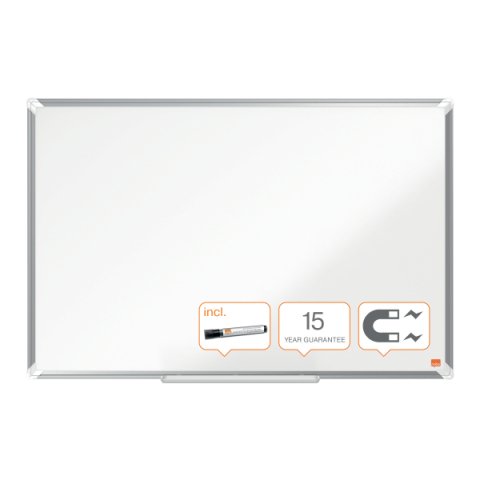 Pizarra NOBO Premium Plus acero lacado 900x600mm, blanco