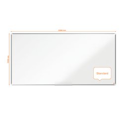 Pizarra NOBO Premium Plus acero lacado 2000x1000mm, blanco