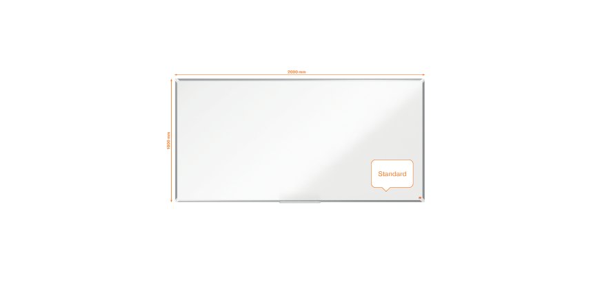 Pizarra NOBO Premium Plus acero lacado 2000x1000mm, blanco