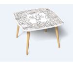 Tables hautes KIDS à colorier - Motif Athlètes - Lot de 2