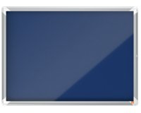 Vitrina NOBO Premium Plus con fondo de fieltro 8xA4, azul