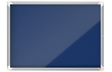 Vitrina NOBO Premium Plus con fondo de fieltro 8xA4, azul