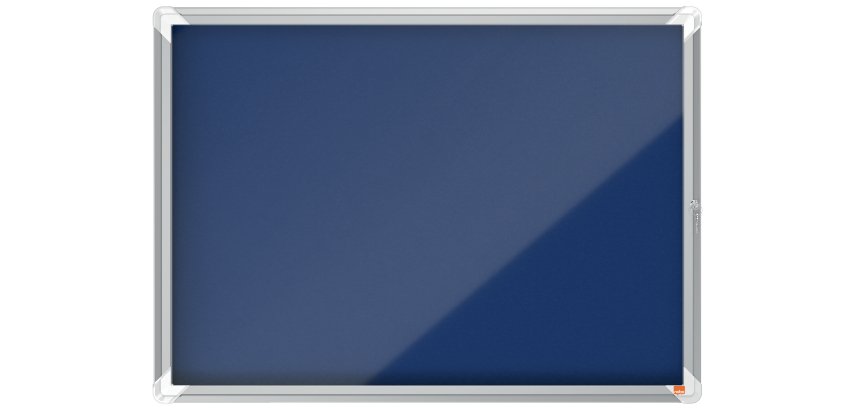 Vitrina NOBO Premium Plus con fondo de fieltro 8xA4, azul