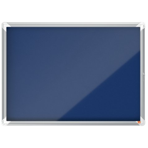 Vitrina NOBO Premium Plus con fondo de fieltro 8xA4, azul