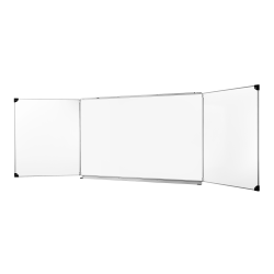 Tableau triptyque scolaire émaillé blanc
