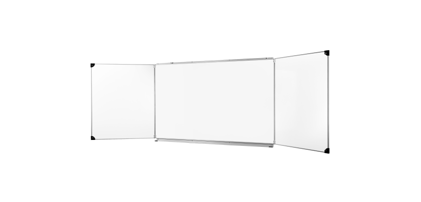 Tableau triptyque scolaire émaillé blanc