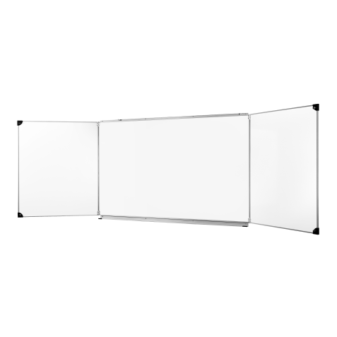 Tableau triptyque scolaire émaillé blanc