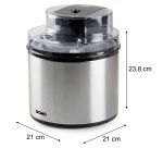DOMO DO9302I Ice Cream Maker with freezer bowl ‘GelaTwist’ - 2 L