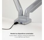 Brazo para monitor doble Platinum Series™ Plata Fellowes
